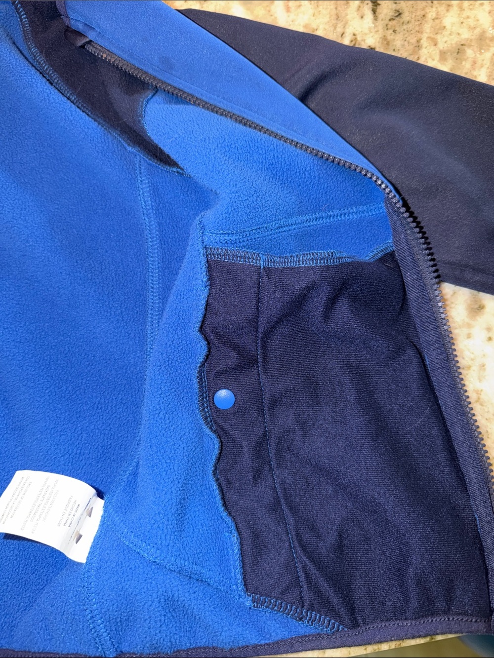 Under Armour Blue and Navy Hooded Zip Jacket for Kids - Picture 6 of 7